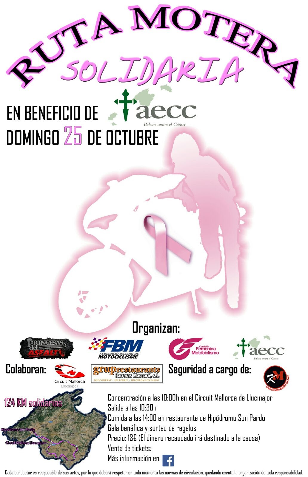 Cartel de la I Ruta Motera Solidaria, 2015